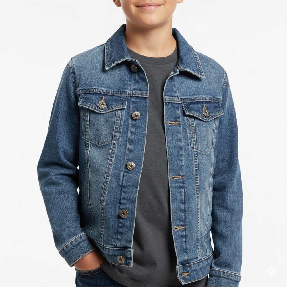 Osh Kosh B'Gosh Kids Size 10 Blue Denim Trucker Jacket